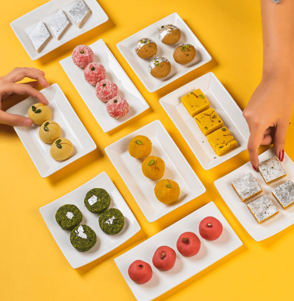 special sweets in white tray